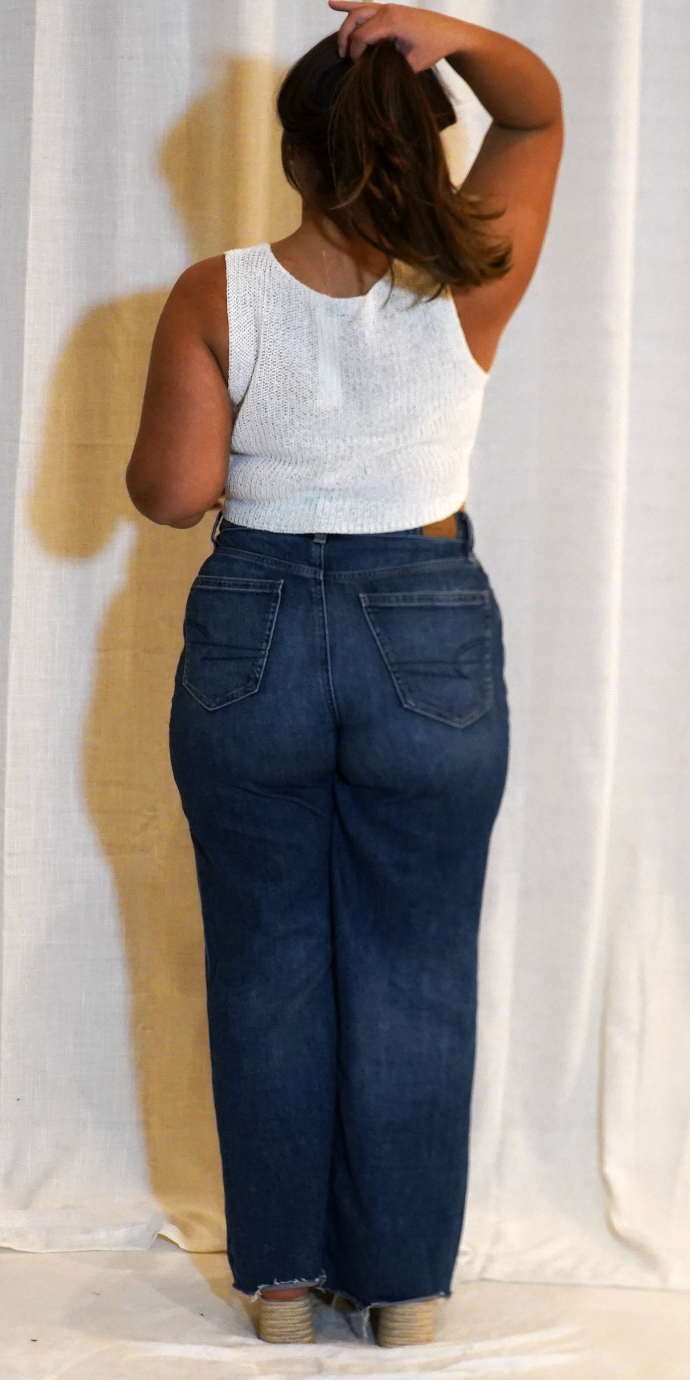 FRONT HOOK AND EYE KNIT SWEATER VEST | IVORY