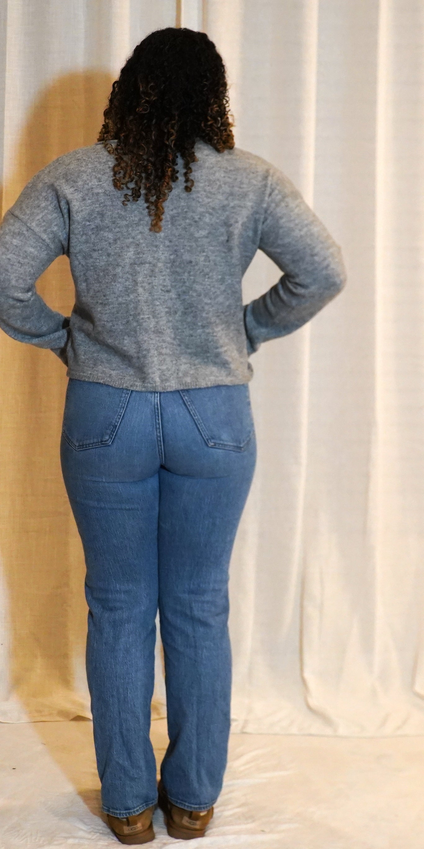 Essential Button Down Cardigan Top | Grey